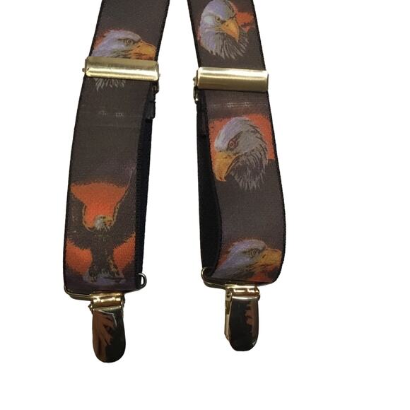 Rare Vintage Pelican Eagle Graphic Suspenders - Picture 3 of 4